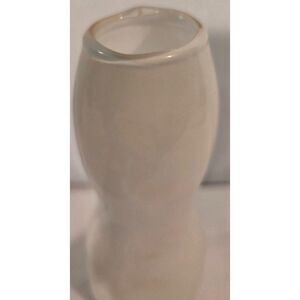 Vintage Hand Blown Polish Art Glass Vase White Satin Glass Bud Vase